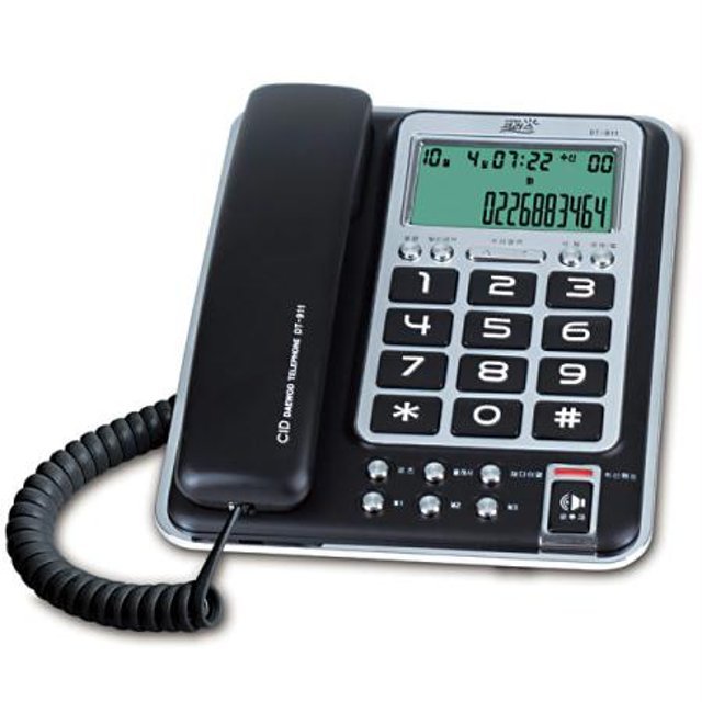 유선전화기 DT-911 [ CID기능(수신61개/발신16개) / 헤드셋 기능 탑재 ]