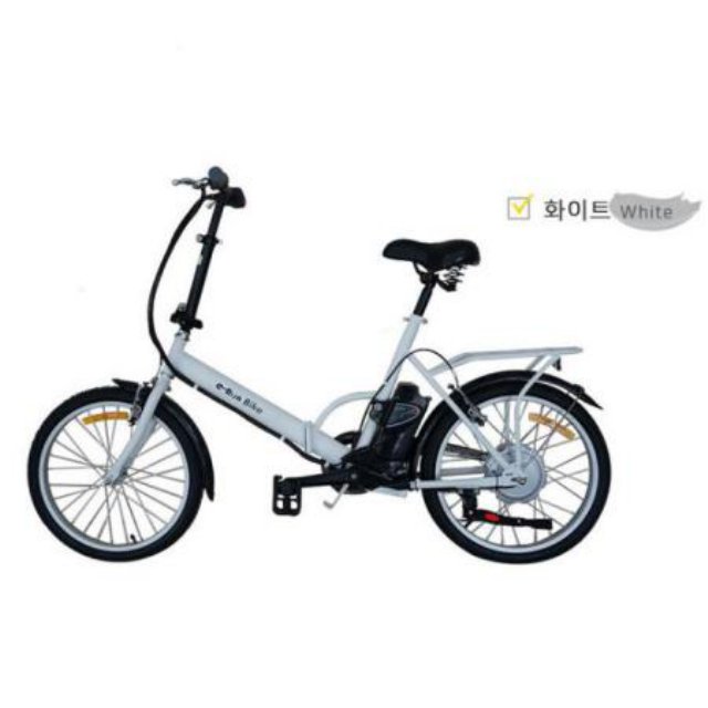 e-Run Bike 이런바이크 20 접이식 전동, 전기자전거 17년형_화이트