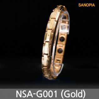사노피아 써지컬 게르마늄 자석팔찌 NSA-G001 (골드 S)