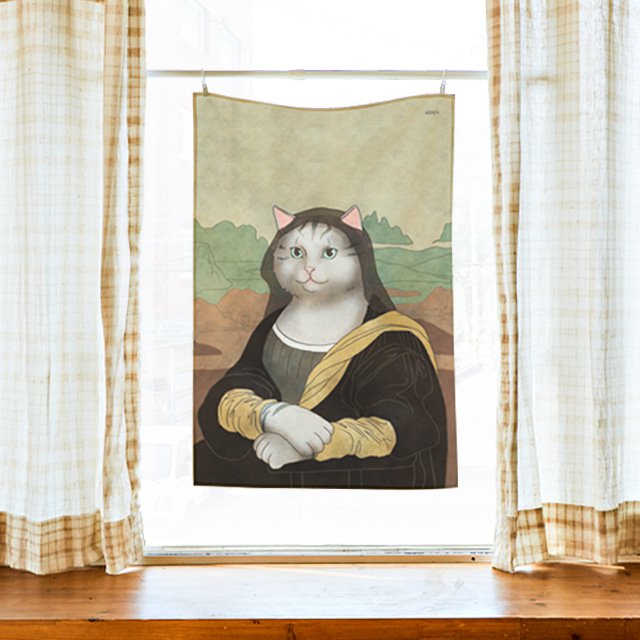 명화 고양이 패브릭 포스터 / 가리개커튼