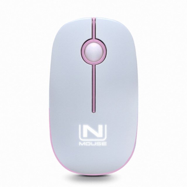 NMOUSE W42 LED 무소음 무선 마우스 핑크