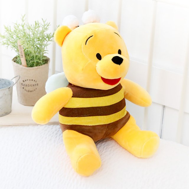 디즈니 꿀벌 푸우 봉제인형-25cm