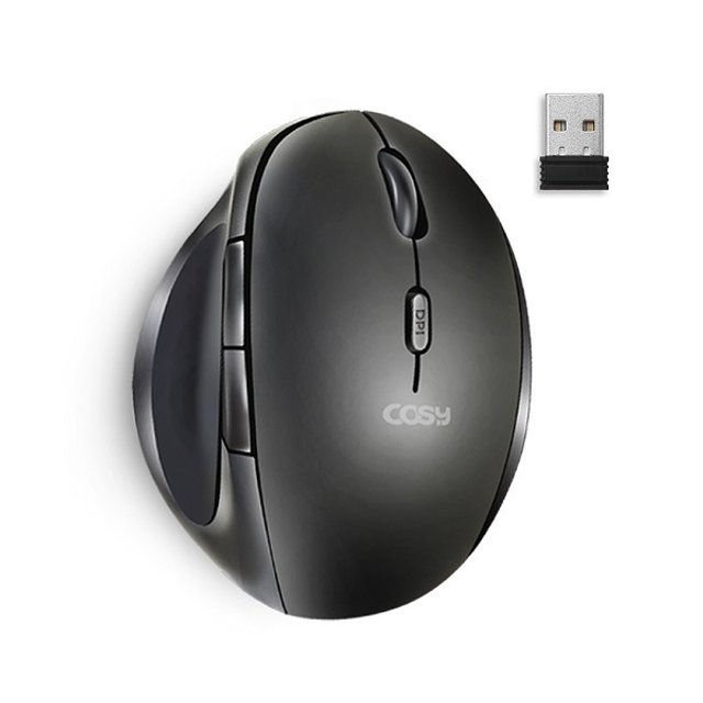 코시 M2150WL 라운드 무소음 버티컬 무선 마우스 (USB)