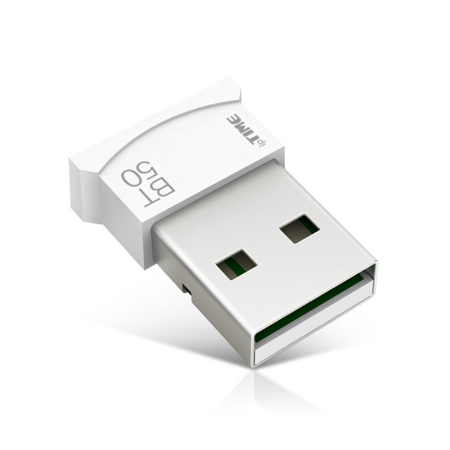 아이피타임 블루투스 5.0 USB 동글 초소형 초경량 BT50 화이트