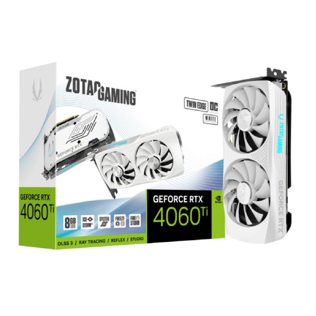 ZOTAC GAMING 지포스 RTX 4060 Ti TWIN Edge OC D6 8GB White