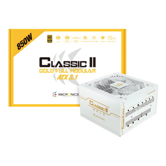마이크로닉스 Classic II 850W 80PLUS GOLD 풀모듈러 ATX 3.1 (PCIE5.1) 화이트 파워 (ATX/850W)