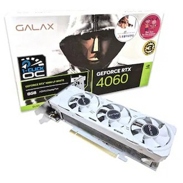 갤럭시 GALAX 지포스 RTX 4060 WHITE OC D6 8GB LP 그래픽카드