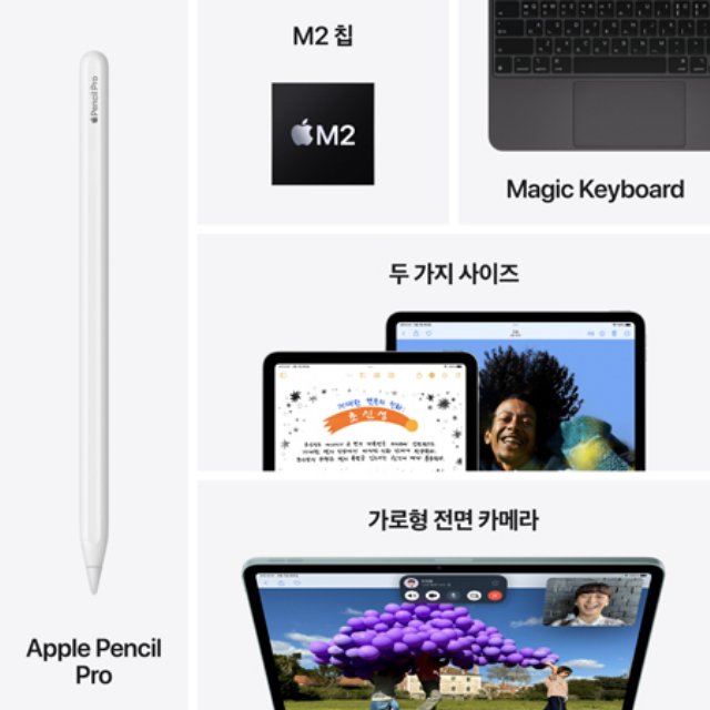  아이패드 에어 11 M2 Wi-Fi + Cellular 256GB - 퍼플 [MUXL3KH/A]