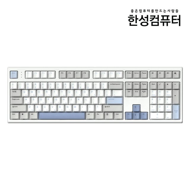 GK787SE OfficeMaster 8K 저소음 윤활 기계식 키보드 뽀송_말차 크림 (샤크 38g_저소음)