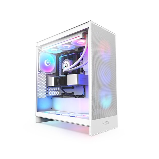 NZXT H7 Flow RGB V2 매트 화이트 (미들타워)