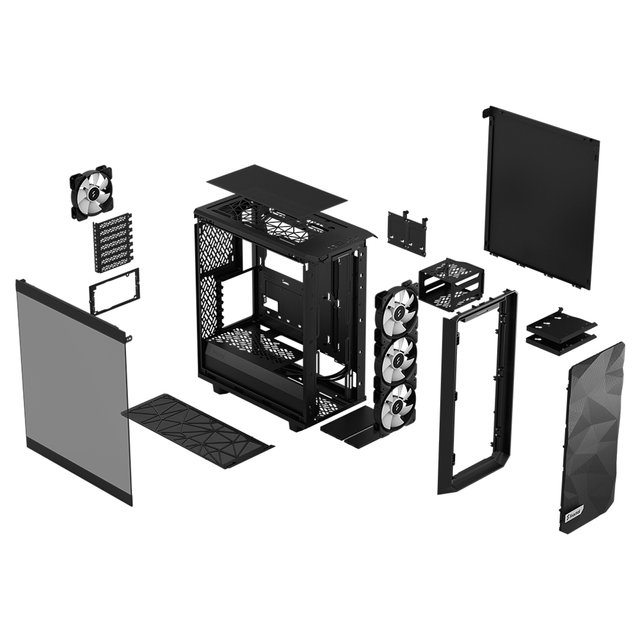 [서린공식] Fractal Design Meshify 2 Compact Lite RGB Light 강화유리 블랙