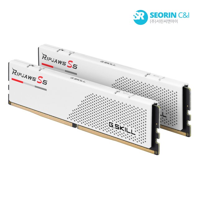 [서린공식] G.SKILL DDR5-5200 CL36 RIPJAWS S5 J 화이트 패키지 32GB(16Gx2)