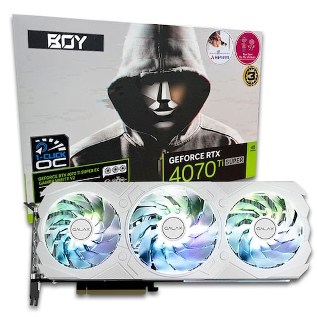 갤럭시 BOY 지포스 RTX 4070 Ti SUPER EX GAMER WHITE OC V2 D6X 16GB