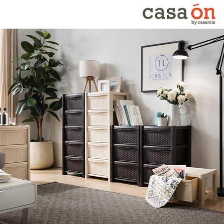 올리브 1+1단 서랍장_크림화이트 1단+크림화이트 1단