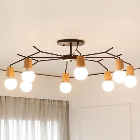 [LED] 보우 8등 거실등 화이트:주광색(하얀빛)