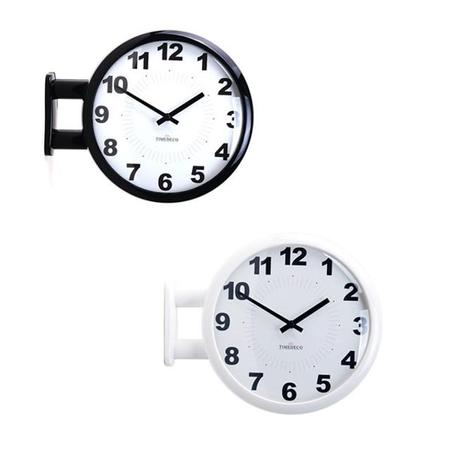 타임데코 Morden Double Clock A6(저소음)[양면벽시계/디자인시계/인테리어소품/클락] BLACK