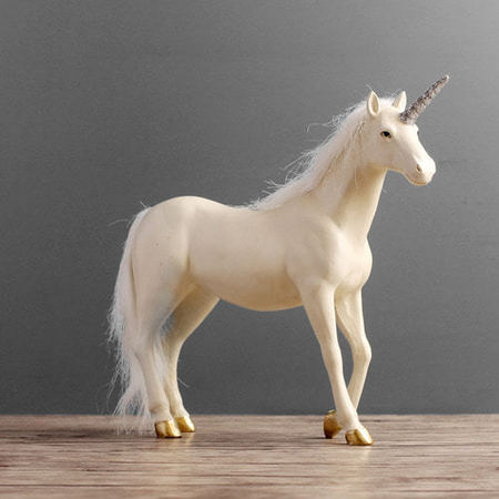  멋스런 화이트 유니콘 조각상 1개 