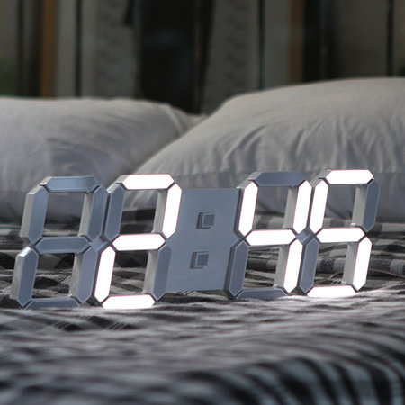 국산 3D LED 벽걸이시계 쿨화이트