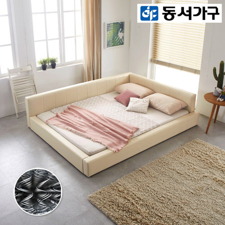 스텝 저상형 Q침대 (양면매트) DF909617 _블랙