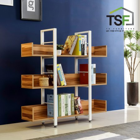 TS-15 3단가림막 1200 책장 철제 거실 철재 인테리어 수납 diy가구 TS-15 책장3단가림막-블랙1200/아카시아