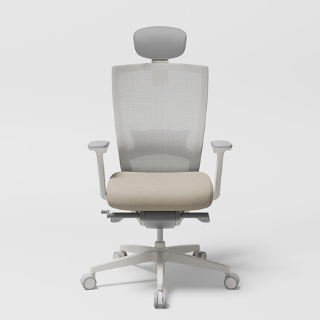 T50 컴퓨터 책상 의자 화이트 (HLDA) 그레이