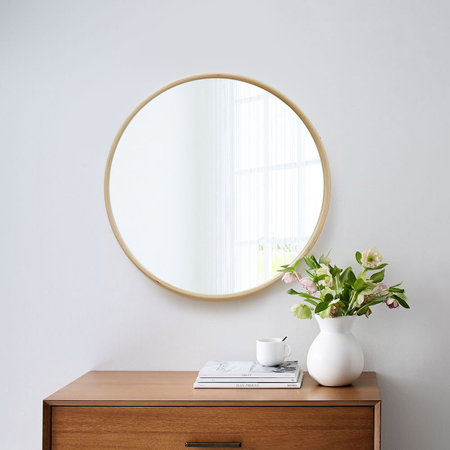 원목원형거울 53cm 내츄럴 CRM-530NA