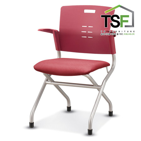CR 셀트 접이식 회의용 패드고정의자 레드 팔유 CR 126B 셀트 접이식 회의용 패드고정의자 레드 팔유