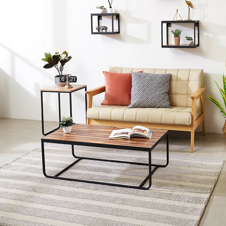 스틸 거실테이블 대형 철제 쇼파 좌식테이블 티테이블 01.LPM_아카시아(SS003B-105)