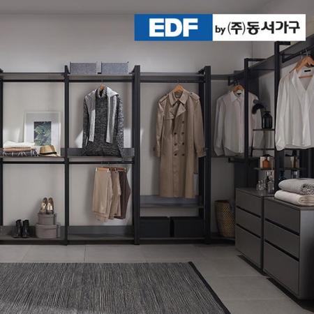 XXXXXX판매종료XXXXXX EDFby동서가구 이미지 그레이 피팅드레스룸 400/2단 옷장 DF637628 _다크그레이