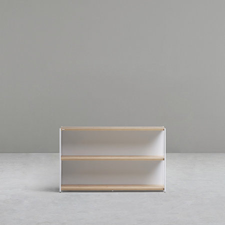 DSAC122 오픈형 책장(1200폭 2단) 메이플+화이트