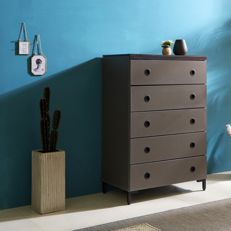 그레이 5단 서랍장 옷서랍장 거실서랍장 수납장 침실