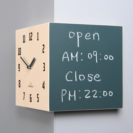 타임데코 칠판 코너 시계 [인테리어소품/벽시계/월클락] 칠판위치 좌