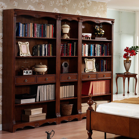 수입엔틱가구 아트퍼니 연결서재책장(세트)