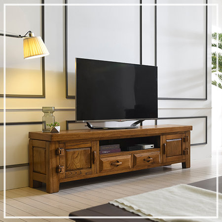 인티크 참목 거실장