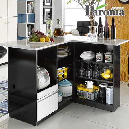 샤롯하이그로시ㄱ자홈바세트YD 블랙