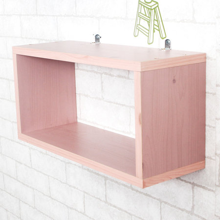 인테리어벽선반직사각40Cm워싱핑크