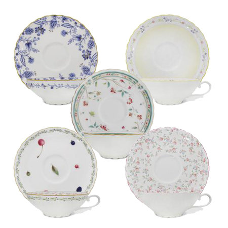 XXXX판매종료XXXX홍차잔&소서 2인조 4P 젠플라워