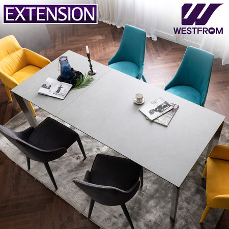 럭셔리 엔리케) 세라믹 익스텐션 6인 식탁 / 라이트그레이 라이트그레이