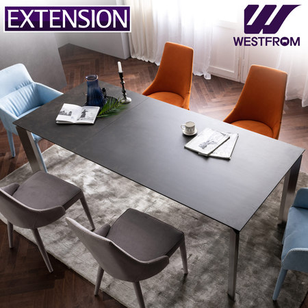 럭셔리 엔리케) 세라믹 익스텐션 6인 식탁 / 다크그레이 다크그레이