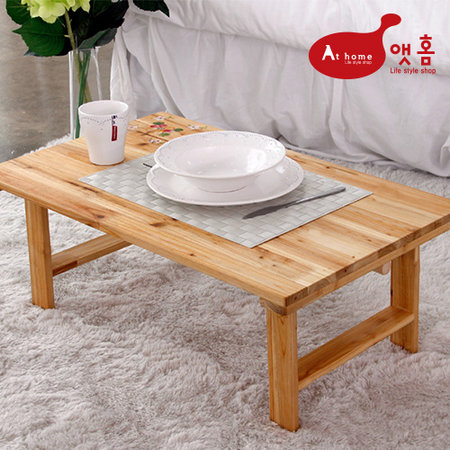 엔틱 원목 접이식테이블(중) 75x45x28 블루워시