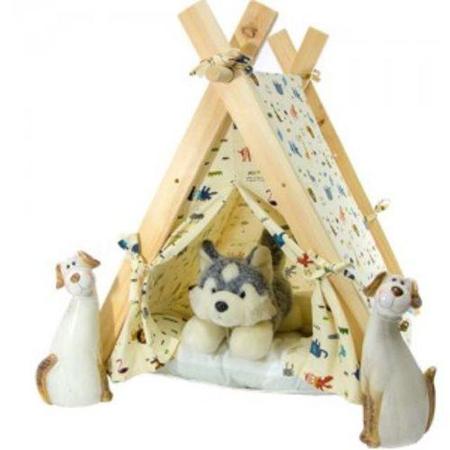 엠펫 동물의 왕국인디언텐트(강아지텐트 고양이텐트)_ W21AE94