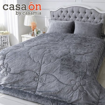 라노아 번아웃 피톤치드 극세사 차렵이불(Q) 그레이