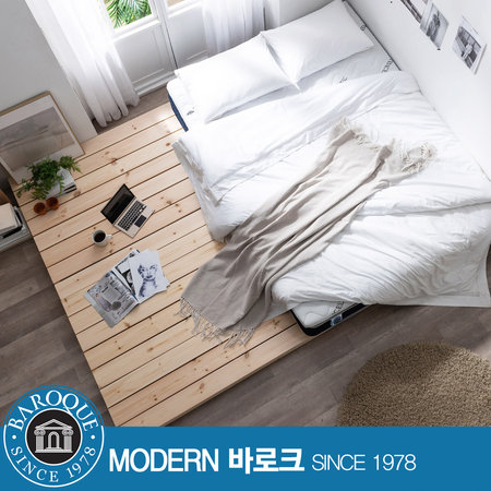 W 밀튼) 원목 평상형 저상형 SS침대 바닥판 / 프레임 내추럴