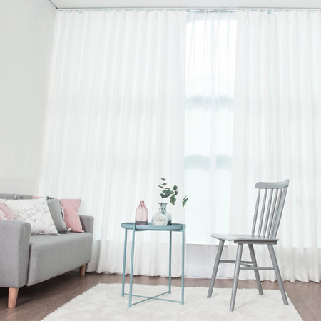 라이크린넨 나비주름 화이트 암막커튼세트 (320x230세트) 중형(320x230세트)