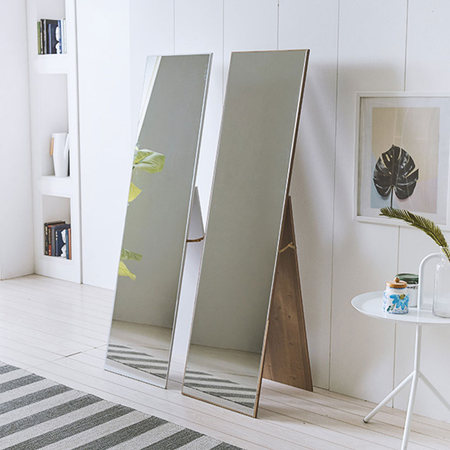 로망 전신거울 400스탠드_확장 화이트