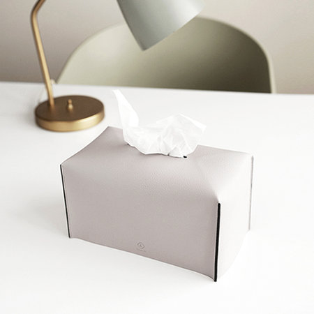 인바이트엘 Edge leather Tissue Cover [티슈커버/티슈케이스/가죽커버] Cream