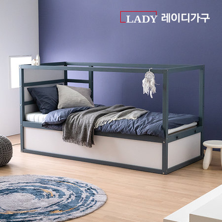  마네 양면 싱글침대 +포켓매트리스 _심플내추럴