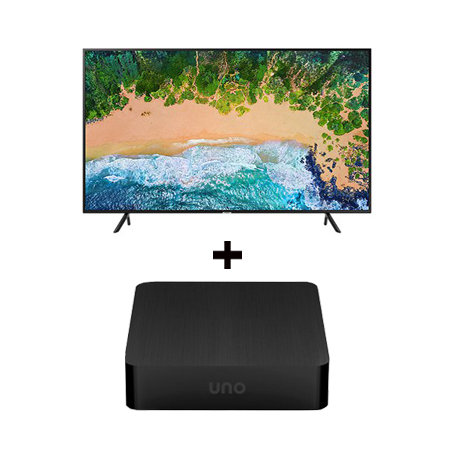 [셋트할인!] 삼성 138cm UHD TV UN55NU7180FXKR(스탠드형) + 우노큐브 셋톱박스 G2 (2019 신상)