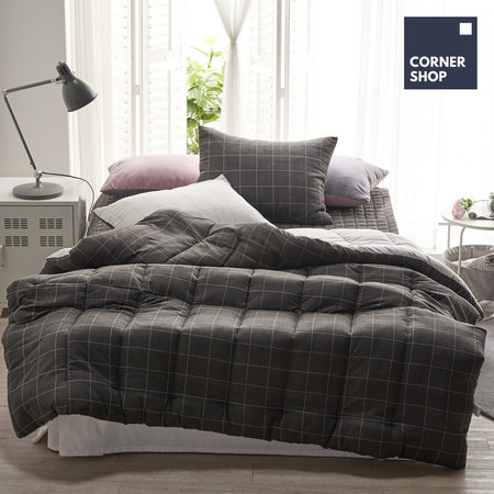 체크블랙 마이크로 이불베개세트 S