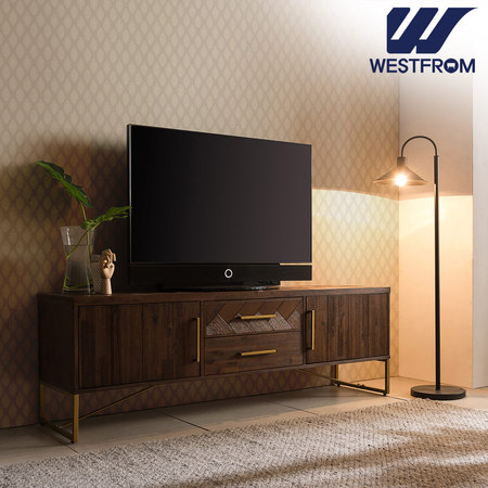 모던 허드슨) 헤링본 와이드 높은거실장(1800) 브라운